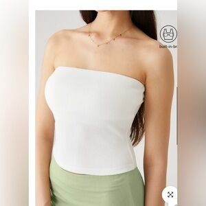 OGL Staple Brami Tube Top in Limestone, size small.